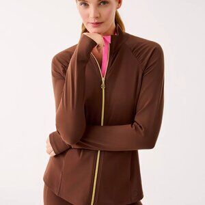 French Roast UPF 50+ Luxletic Justine Full Zip Jacket by Lilly Pulitzer